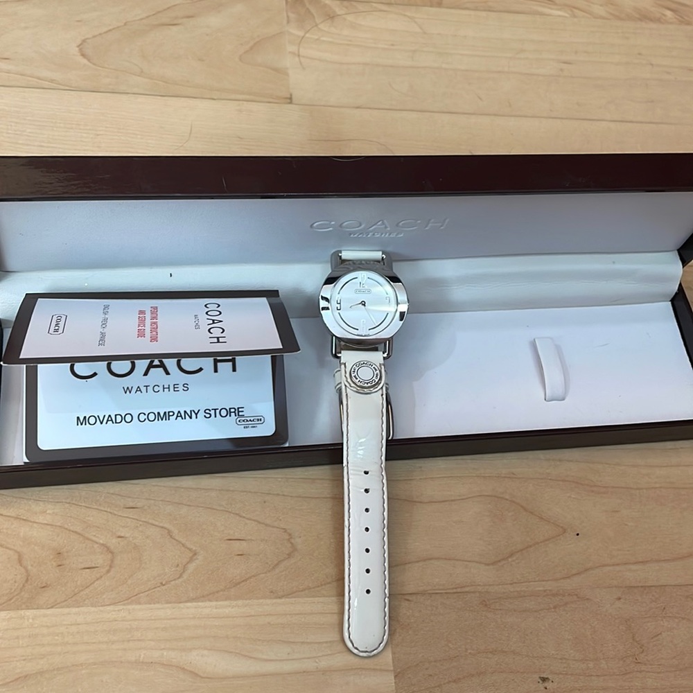 Coach Ladies Watch white patent